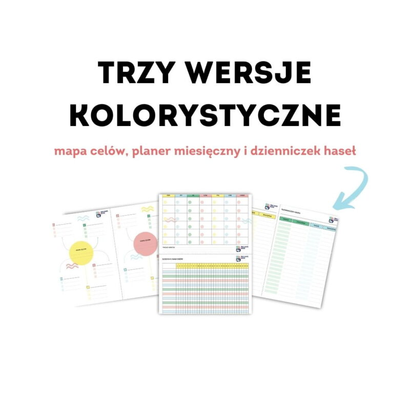 Planery do druku - zestaw trzech wersji kolorystycznych